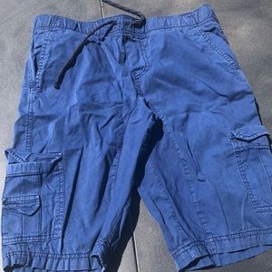 Blue cargo shorts